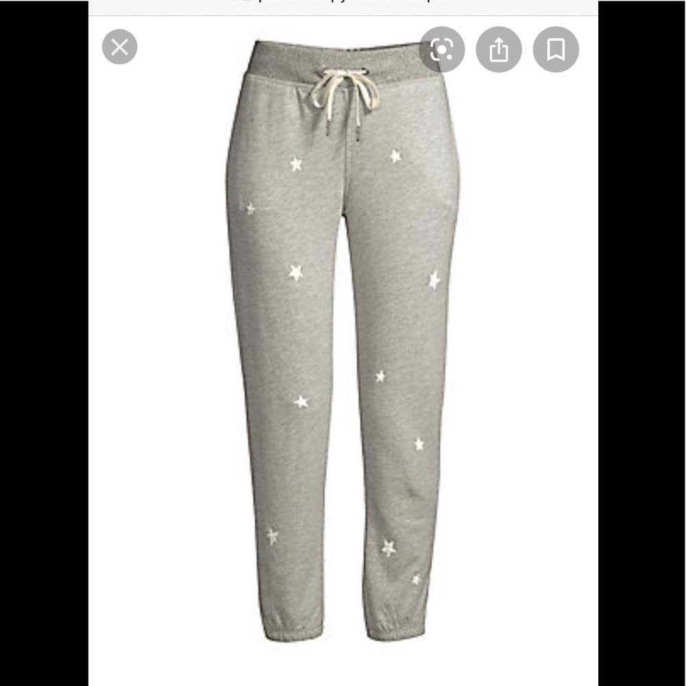 N:Philanthropy Grey Star Embroidered Sweatpants